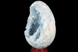 Crystal Filled Celestine (Celestite) Egg Geode - Madagascar #98826-3